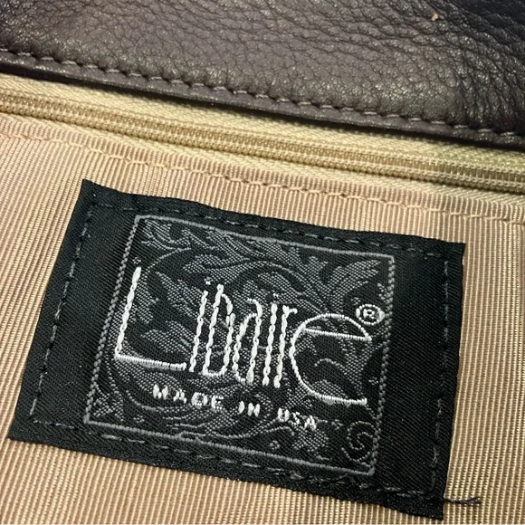 Libaire Beautiful Vintage Brown Pebbled Leather Crossbody Bag Shoulder Purse USA - Picture 8 of 15